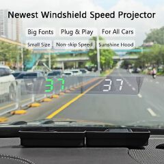 Digital Speedometer GPS HUD Plug And Play Head Up Display For all Cars Big Font KMH Windshield Projector Car Accessories
