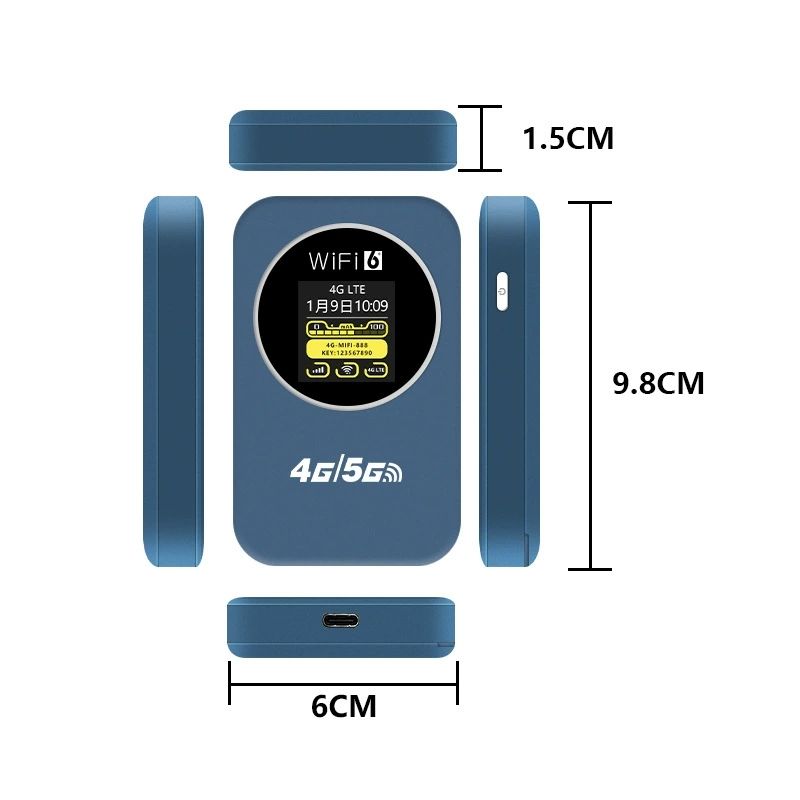 4G LTE Router Portable Wireless WiFi Router Modem 3000mAh 150Mbps Mobile Hotspot Broadband Wide Coverage with SIM Card Slot