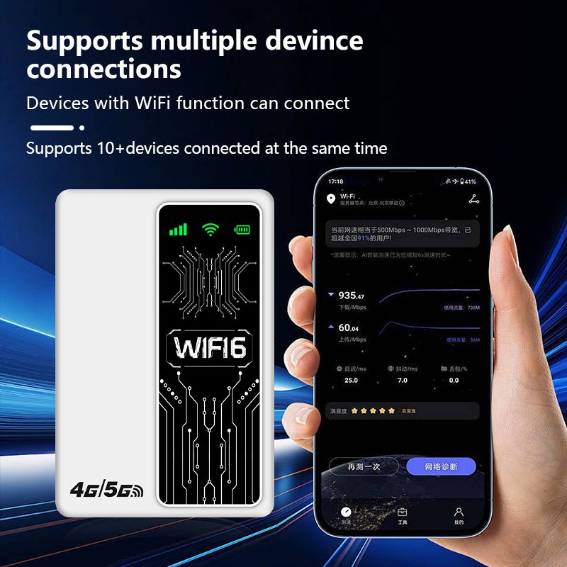 M20 Portable MIFI Portable LTE Router Mobile WiFi6 Wireless WiFi Power Bank 4G Router