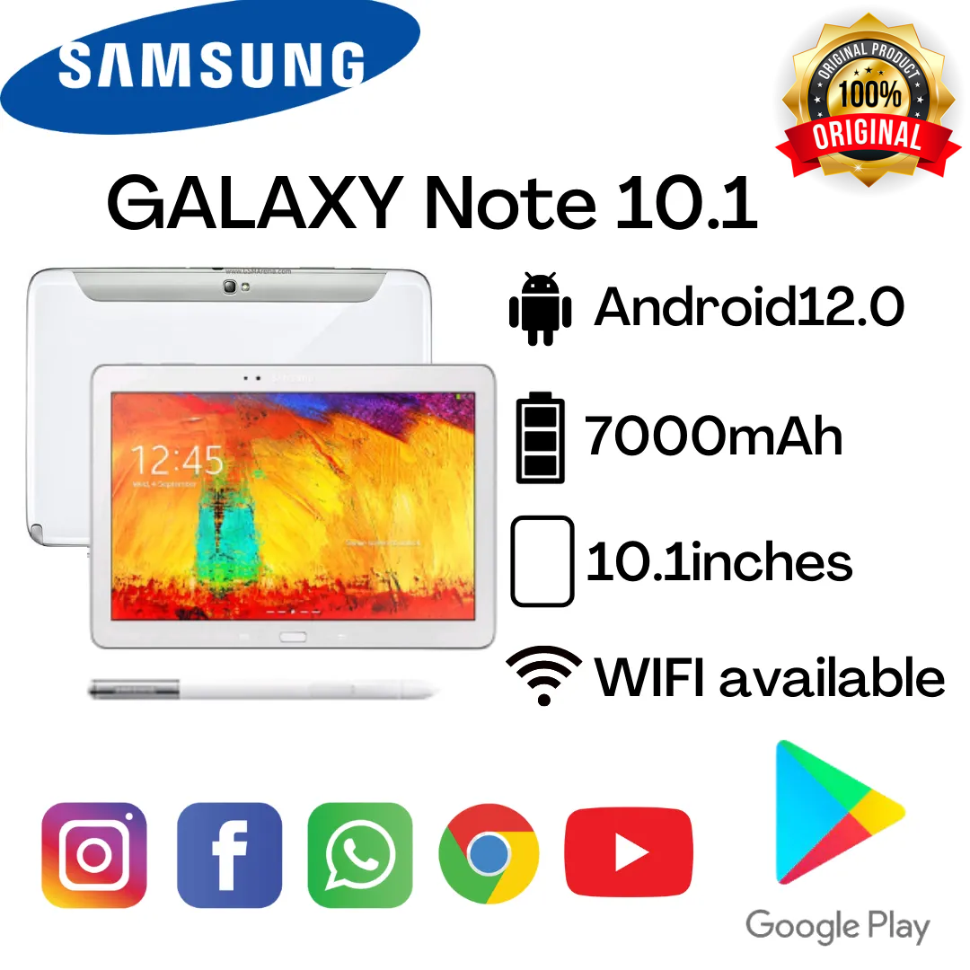 Refurbished Samsung Galaxy Note 10.1 (GT-N8000) android 12.0 tabelt 100% original used Tablet 10.1" big screen