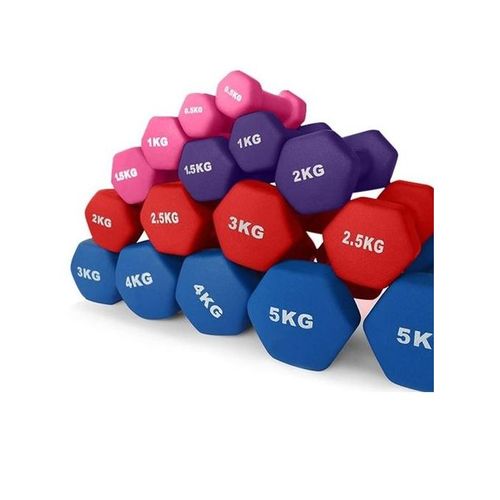 2KGS PAIR Dumbell Sets Weight Neoprene Shaped Soft Dumb Bell. 2kg pair