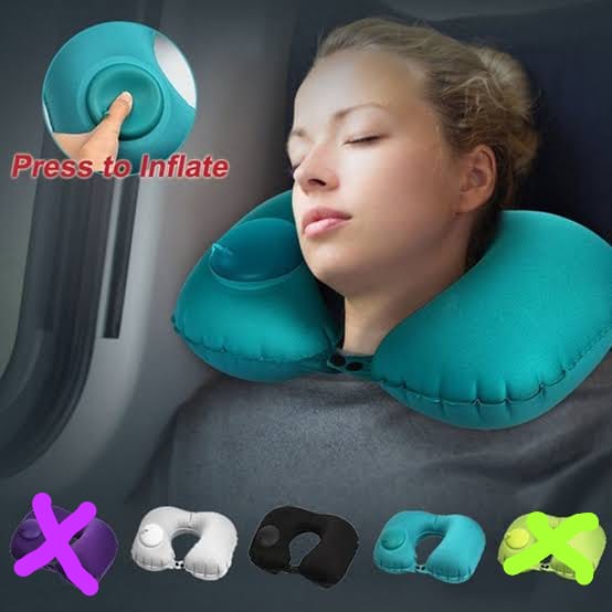 New arrival*

*inflatable travel neck pillow now available in 3 colours Navy blue, grey, and emarald