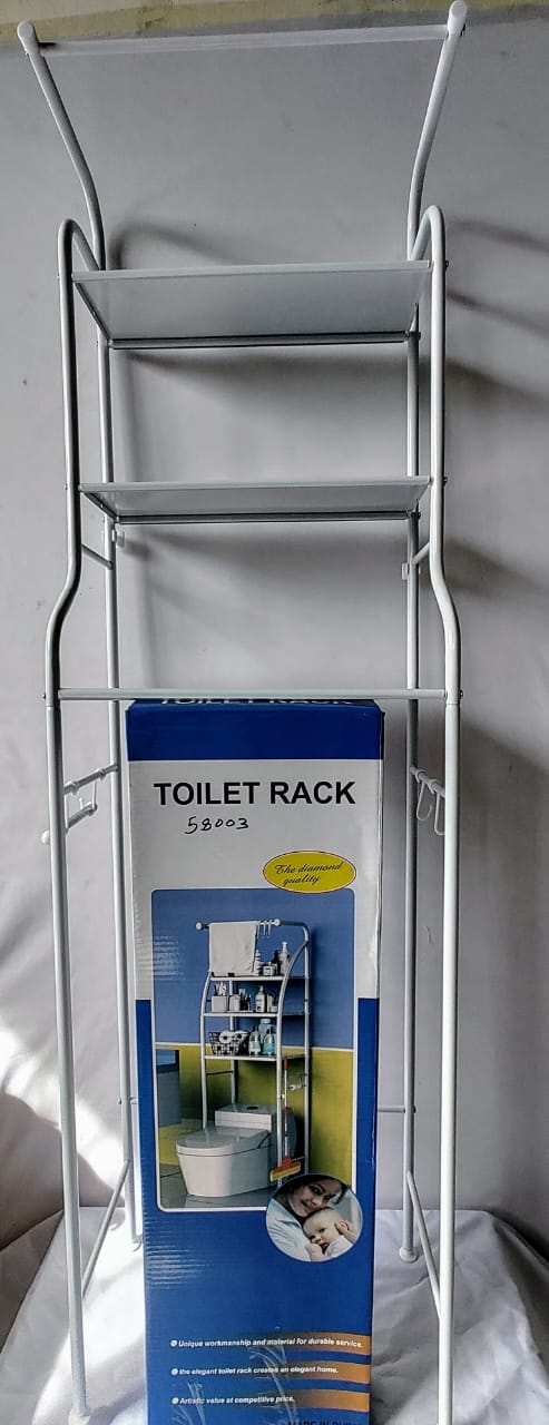 *NEW IN  🤩🤩🔥*New Design Toilet Rack With Top Stand For Towel*Durable.Waterproof.Anti-rust.More storage space. Easy to assemble and set up in your space.