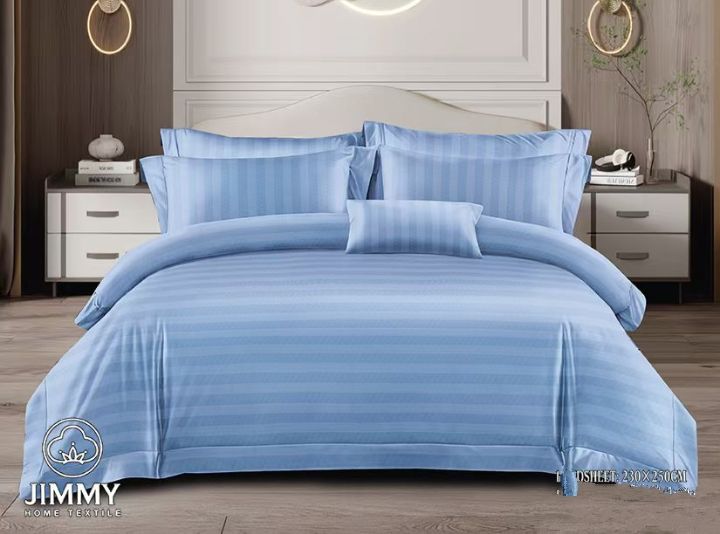 🥰CLEARANCE PRICE🎊6PCS 6*7 Pure Cotton Stripped Duvet COVER With -1 Cover 1 Bedsheet 4 Cases🦋100% Pure Cotton: Enjoy the natural softness, durability, and breathability of pure cotton. This set is p