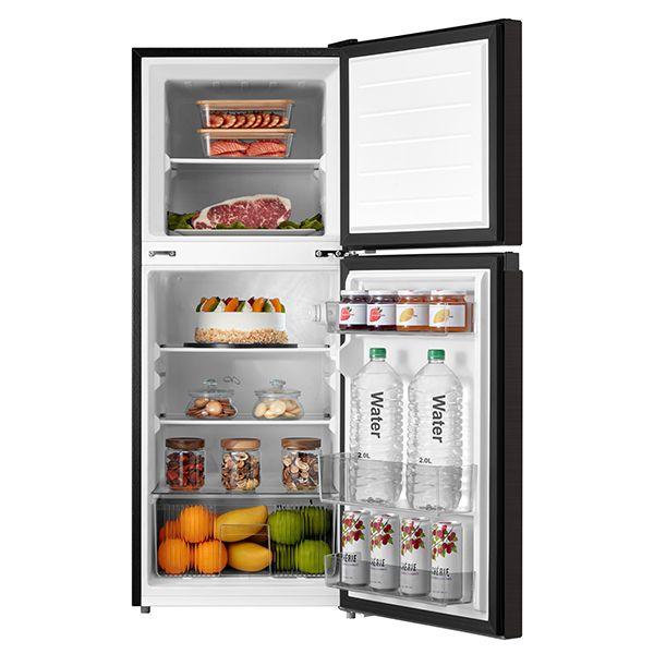 Midea 127L Double Door Fridge Direct Cool/MDRT187FGG28-Black