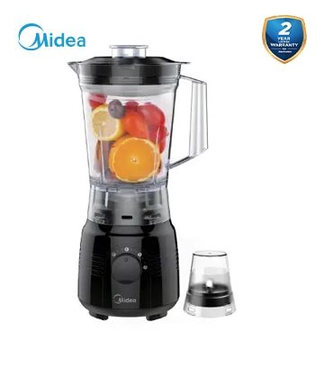 Midea 1.5L  2 in 1  Blender and Grinder 200ml-  600watts- BL2516A Black.