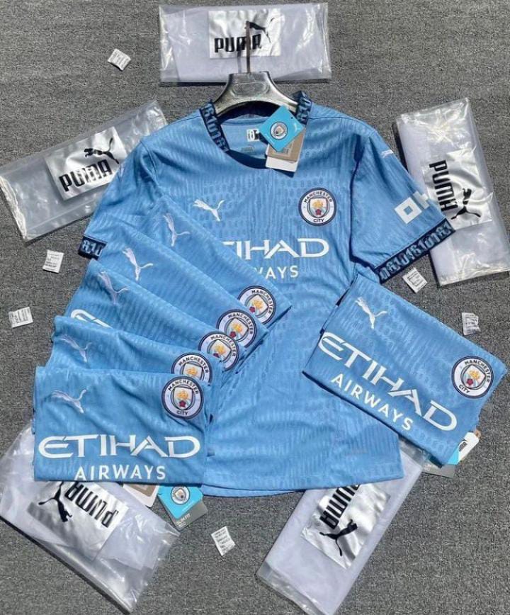 2024/2025 Best Quality New Season MANCHESTER CITY Original Home Kit Football Jersey ; New Authentic Unisex Jersey