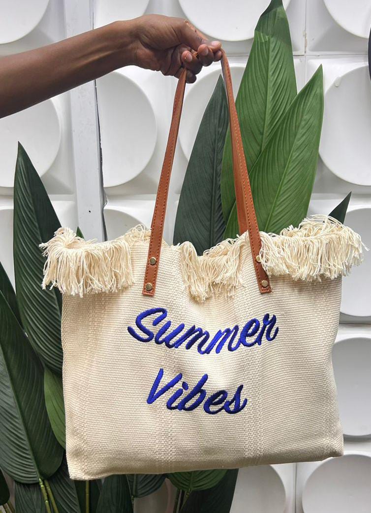 New Arrival Summer Vibes Ladies Tote Bags: Large Capacity  Travel Shopper Ladies Handbags/ Women Shoulder Bags