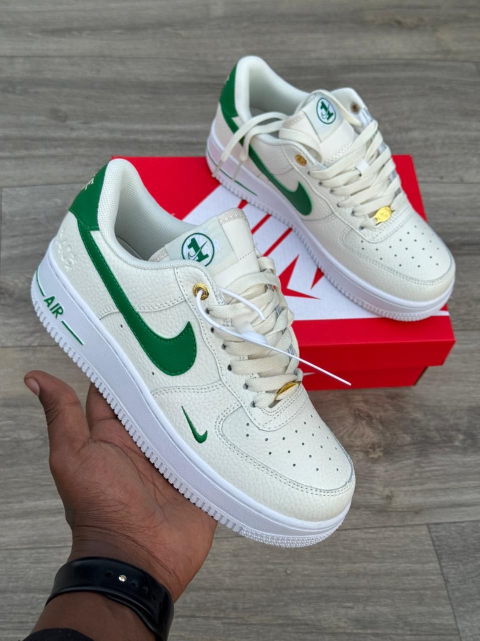 Original Air Force 1 Brown Swoosh Unisex Sneakers, Best Quality Fashion Men's Shoes/ Women's Shoes Unisex  AF1 Sneakers