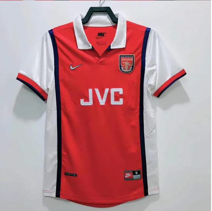 1998/1999 Original ARSENAL HOME JERSEY Vintage Retro Kit Football Jersey ; Best Quality Unisex Arsenal Jersey Retro Kit