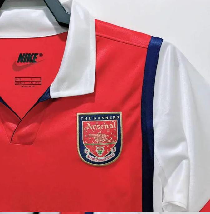 1998/1999 Original ARSENAL HOME JERSEY Vintage Retro Kit Football Jersey ; Best Quality Unisex Arsenal Jersey Retro Kit
