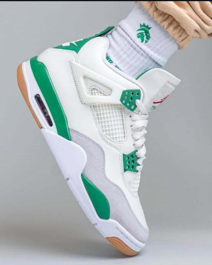 ORIGINAL AIR JORDAN 4 RETRO  SB ''Pine Green'' Sneakers, High Quality Fashion Men's Shoes J4 Sneakers