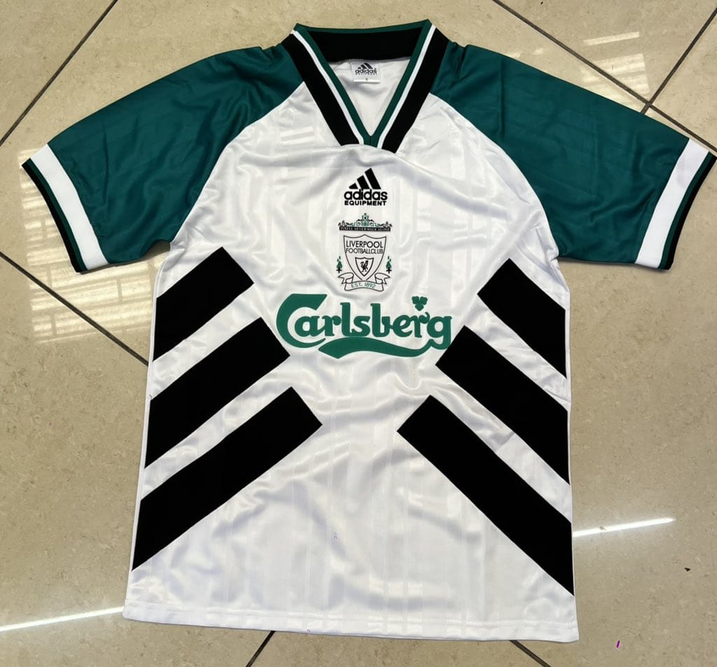 Original 1993/95  LIVERPOOL AWAY Shirt Vintage Retro Kit Football Jersey ; Best Quality LIVERPOOL Jersey Retro Kit