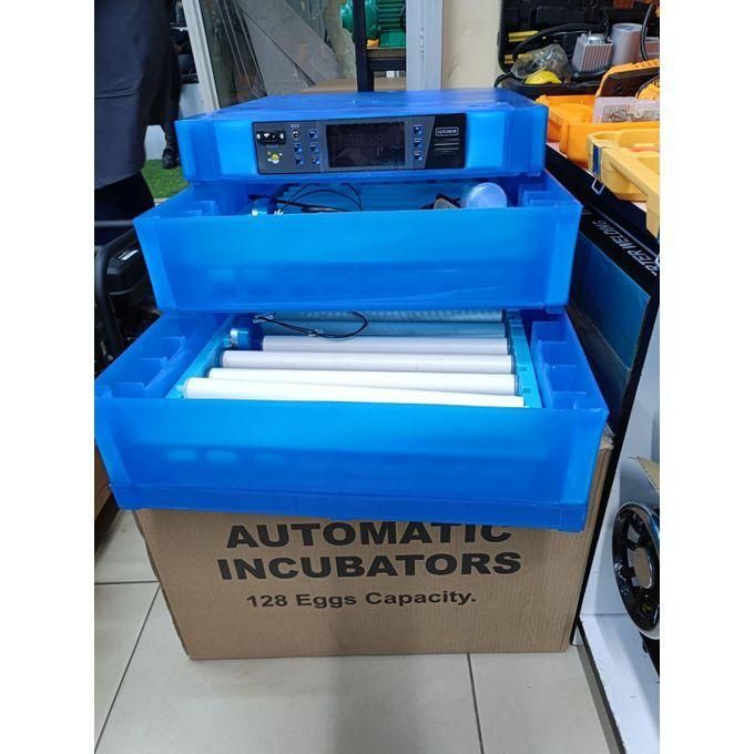 128 Eggs Capacity AC/DC Fully Automatic Incubator - Blue