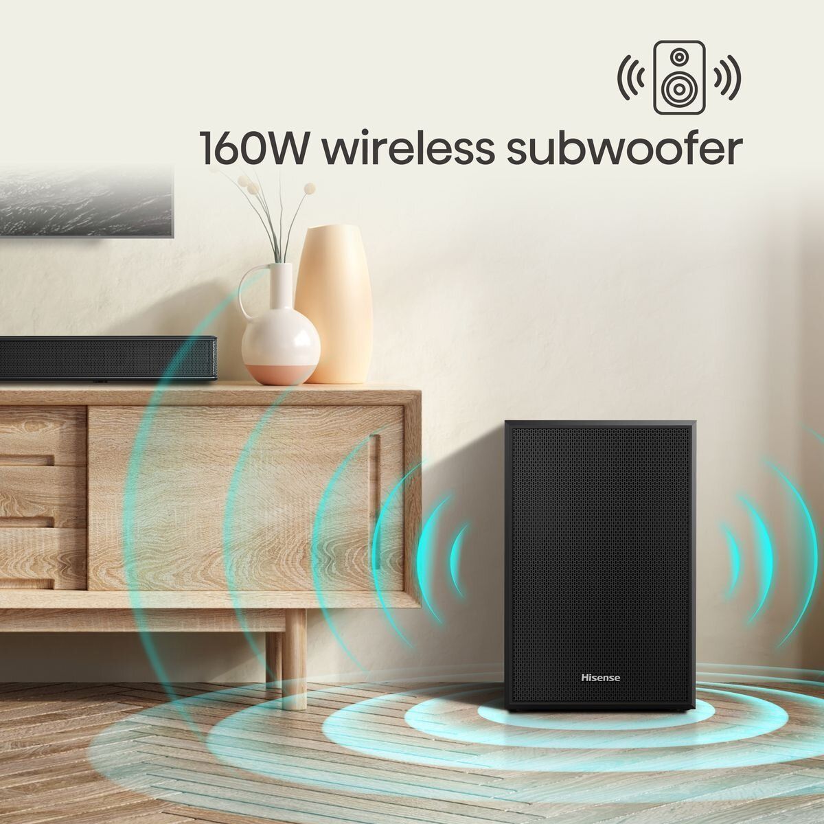 Hisense 2.1 SOUNDBAR WITH WIRELESS SUBWOOFER HS1800 Woofer Bluetooth Speaker Remote