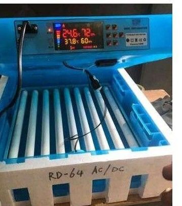64-EGGS SOLAR AND ELECTRIC FULL AUTOMATIC INCUBATOR AC/DC