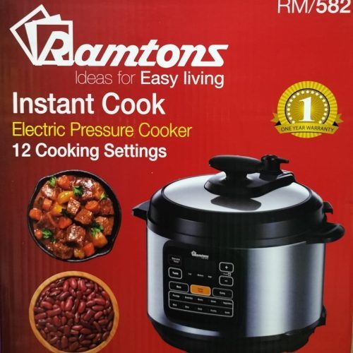 6 litres Ramtons electric pressure cooker.