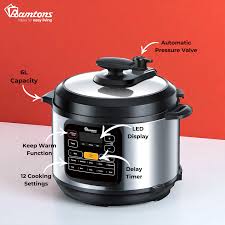6 litres Ramtons electric pressure cooker.