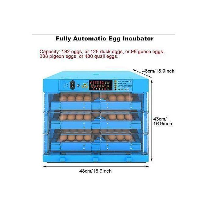 192 Egg Automatic Incubator (Can Use Electricity Or Battery)