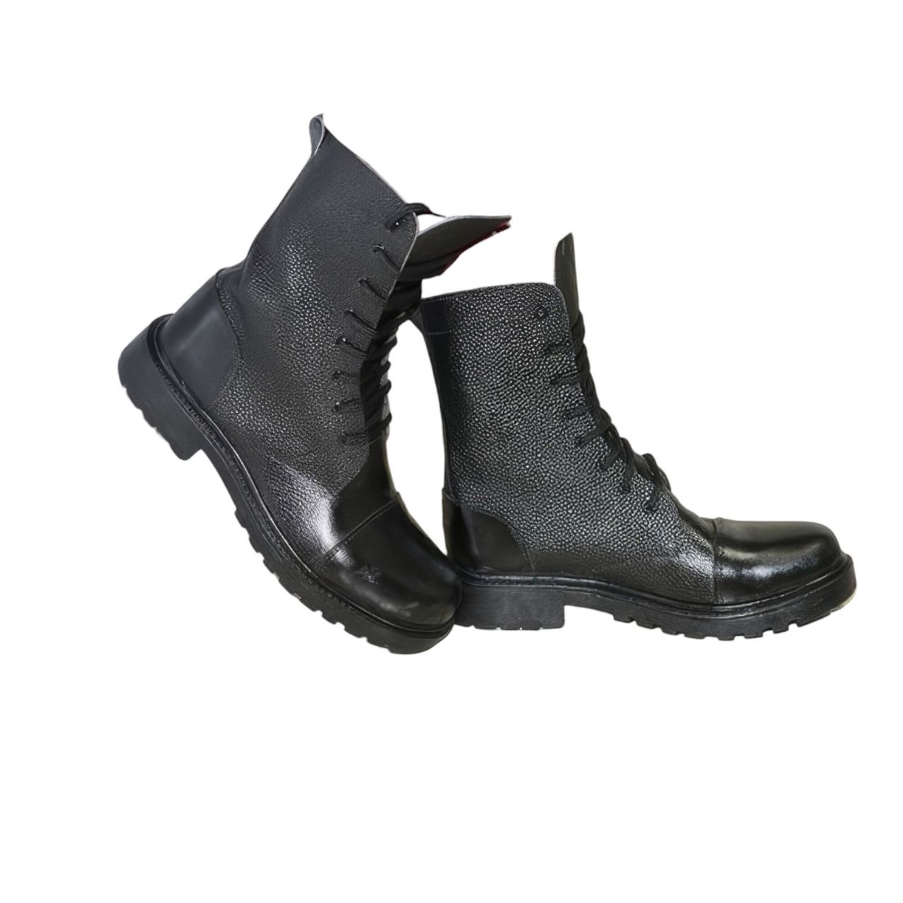 Tough leather askari security boots-Durable military combat tactical boots with rubber sole