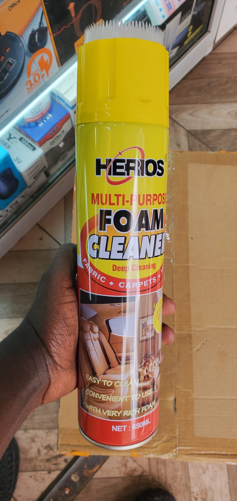 Multipurpose Herios Foam Cleaner, Ideal for Cleaning Laptops, Office Furnture, Car Upholstery, Home Upholstery, Gadgets, Shoes and Metal Equipment