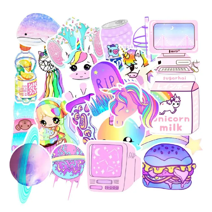 ZHJH Stickers for children and teenagers, cute princess animated stickers, waterproof water bottle stickers, suitable for laptops, phone cases, guitars, skateboards, etc