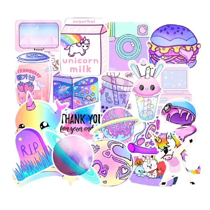 ZHJH Stickers for children and teenagers, cute princess animated stickers, waterproof water bottle stickers, suitable for laptops, phone cases, guitars, skateboards, etc