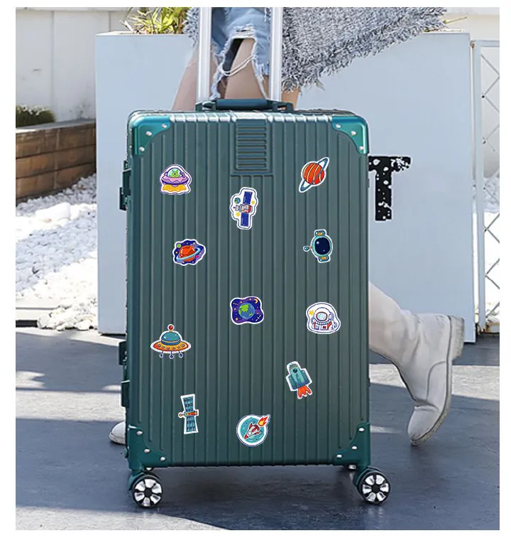 ZHJH Stickers for children and teenagers, astronaut space, car, sports car, cute animation stickers, waterproof water bottle stickers, suitable for laptops, phone cases, guitars, skateboards, etc