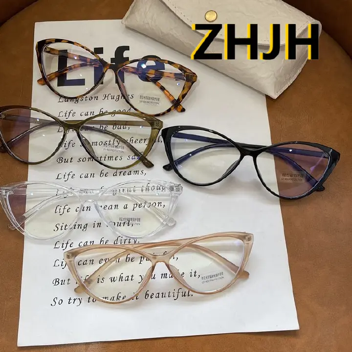 ZHJH Women's Retro Cat Eye Anti Blue Light Glasses Anti Blue Light Gaming Glasses Computer Office Glasses