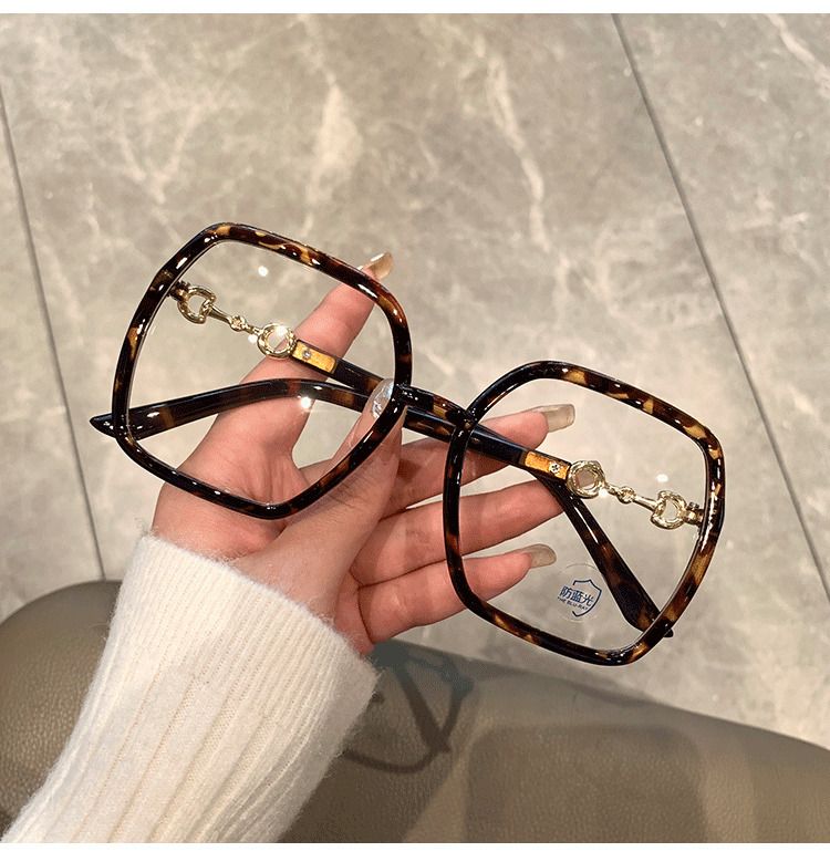 ZHJH Women's Oversized Glasses Square Frame Designer Frames Optical Glasses Latest Glasses Frames Optical for Girl Blue Light Blocking Gaming Designer Glasses