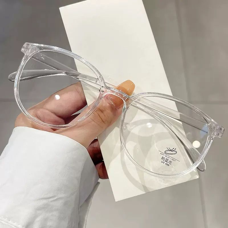ZHJH Blue light blocking glasses retro round anti blue light glasses anti eye fatigue computer glasses suitable for men and women