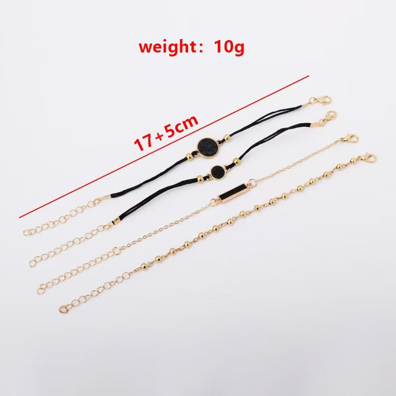 ZHJH 5Pcs Women's Watch Bracelet Set Women's Jewelry Set Women's Flower Belt Watch Women's Wristwatch Black