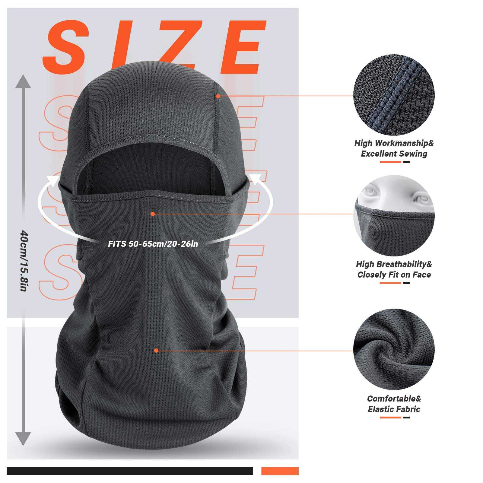Balaclava Face Mask Motorcycle Cycling Balaclavas Ski Mask Balaclava UV Protection Helmet Liner Windproof Outdoor Headwear Men Women