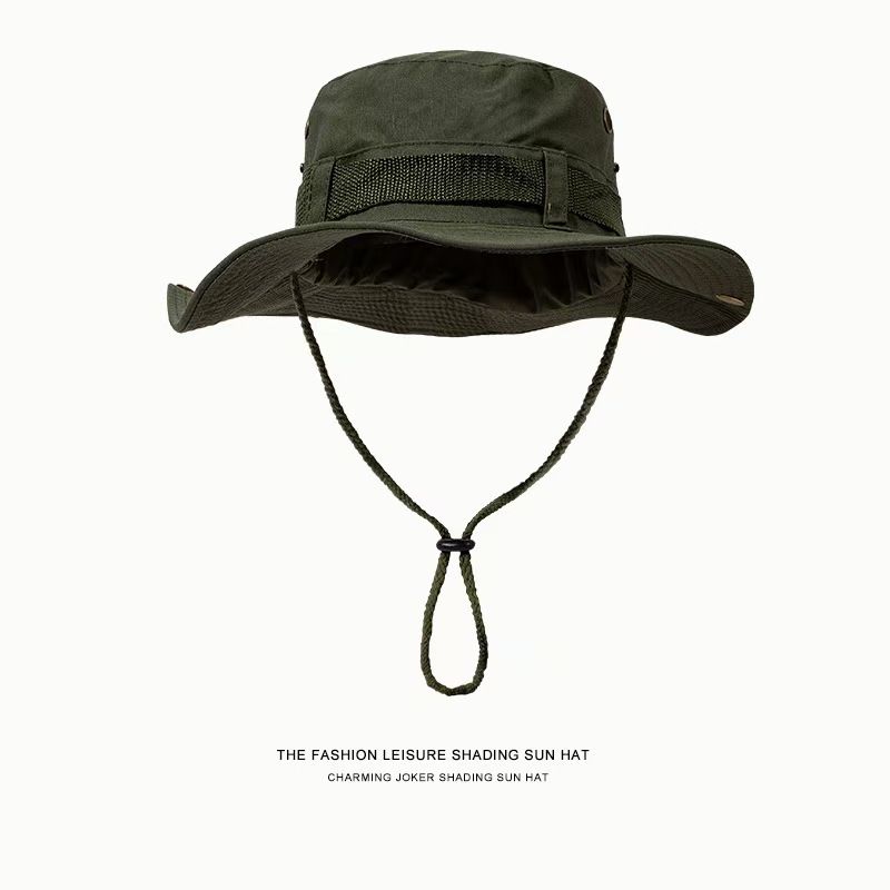 Hat Fishing Hat Wide Edge Hiking Hat Wilderness Adventure Style Fishing Hat Jungle Sun Hat Hunting Style Breathable Sun Hat Men's and Women's Hats