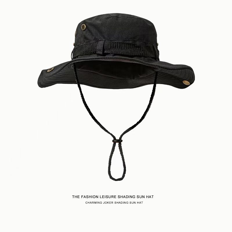 Hat Fishing Hat Wide Edge Hiking Hat Wilderness Adventure Style Fishing Hat Jungle Sun Hat Hunting Style Breathable Sun Hat Men's and Women's Hats