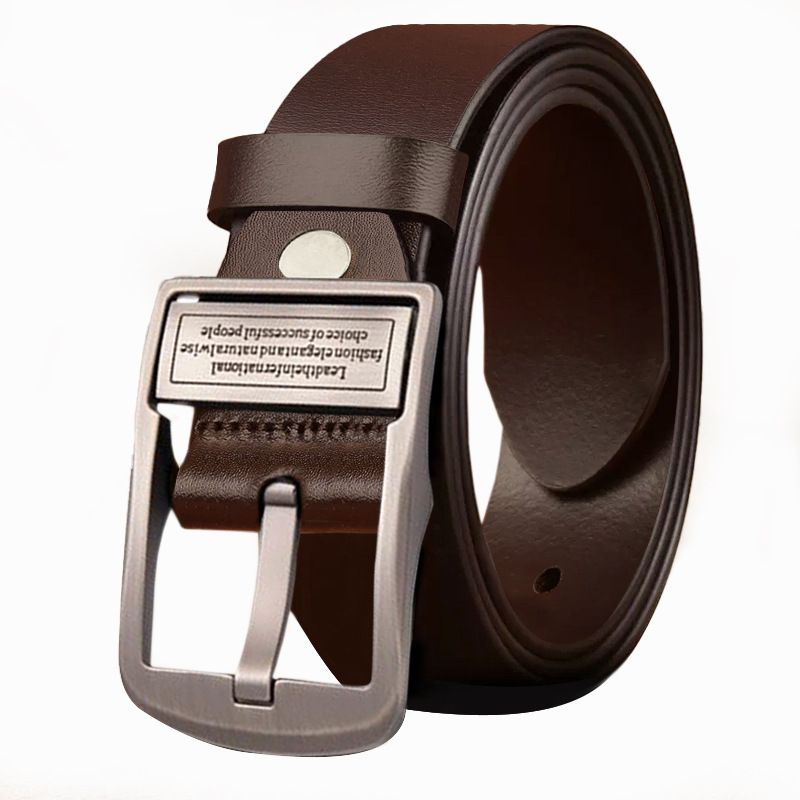 ZHJH Men's Needle Buckle Belt Retro Belt Casual Business Style Minimalist Design PU Material Suitable for Young and Middle aged Fashionable People Multi functional Needle Buckle Design