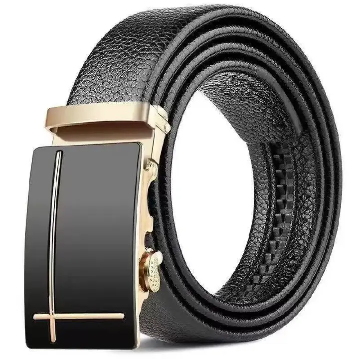 Men's Belt Alloy Automatic Buckle PU Leather Inner Lining High Quality Men's Belt Suitable For Casual And Business Jeans Luxury Brand Men's Belt