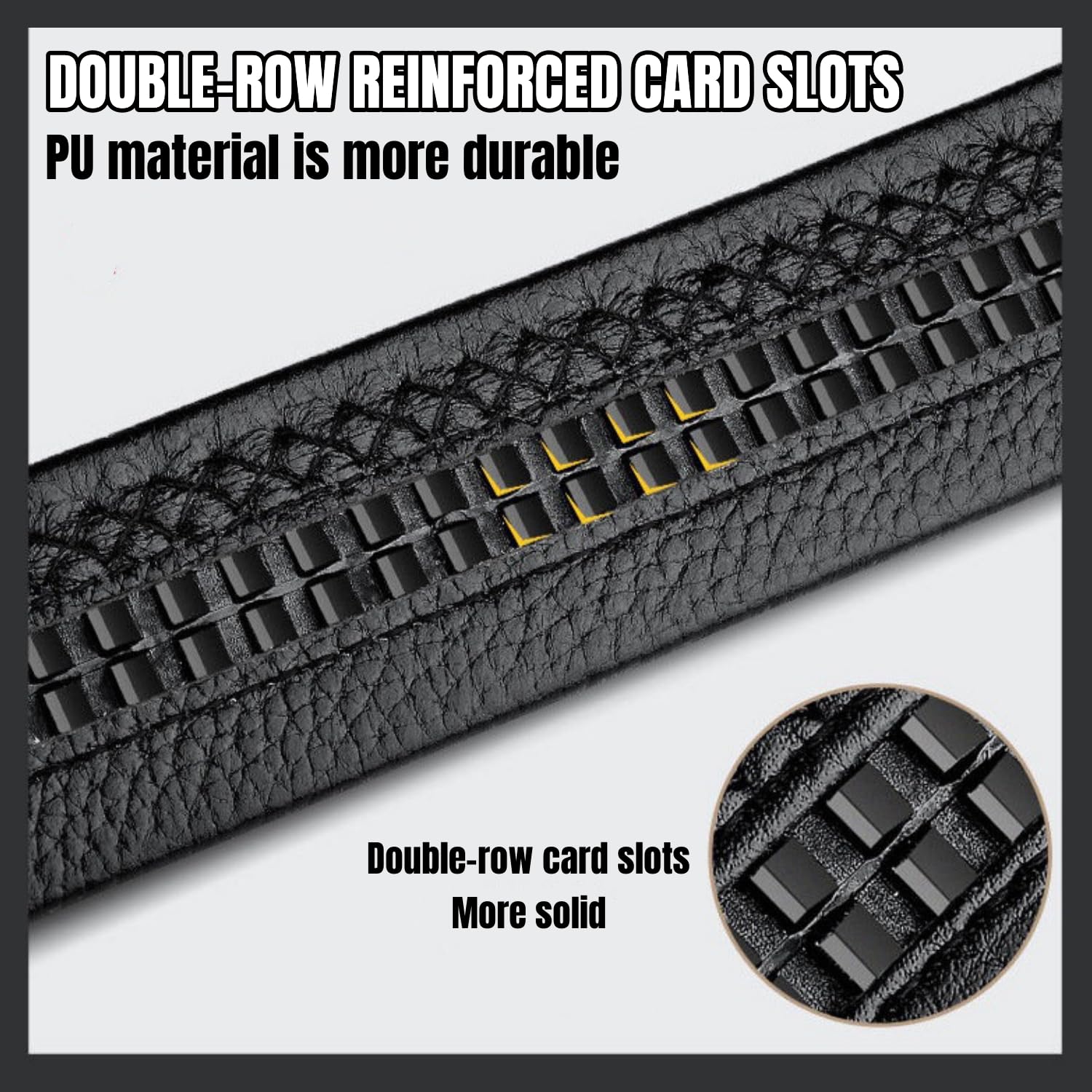 ZHJH Men's Belt Alloy Automatic Buckle PU Leather Inner Lining High quality Men's Belt Suitable for Casual and Business Jeans Luxury Brand Men's Belt