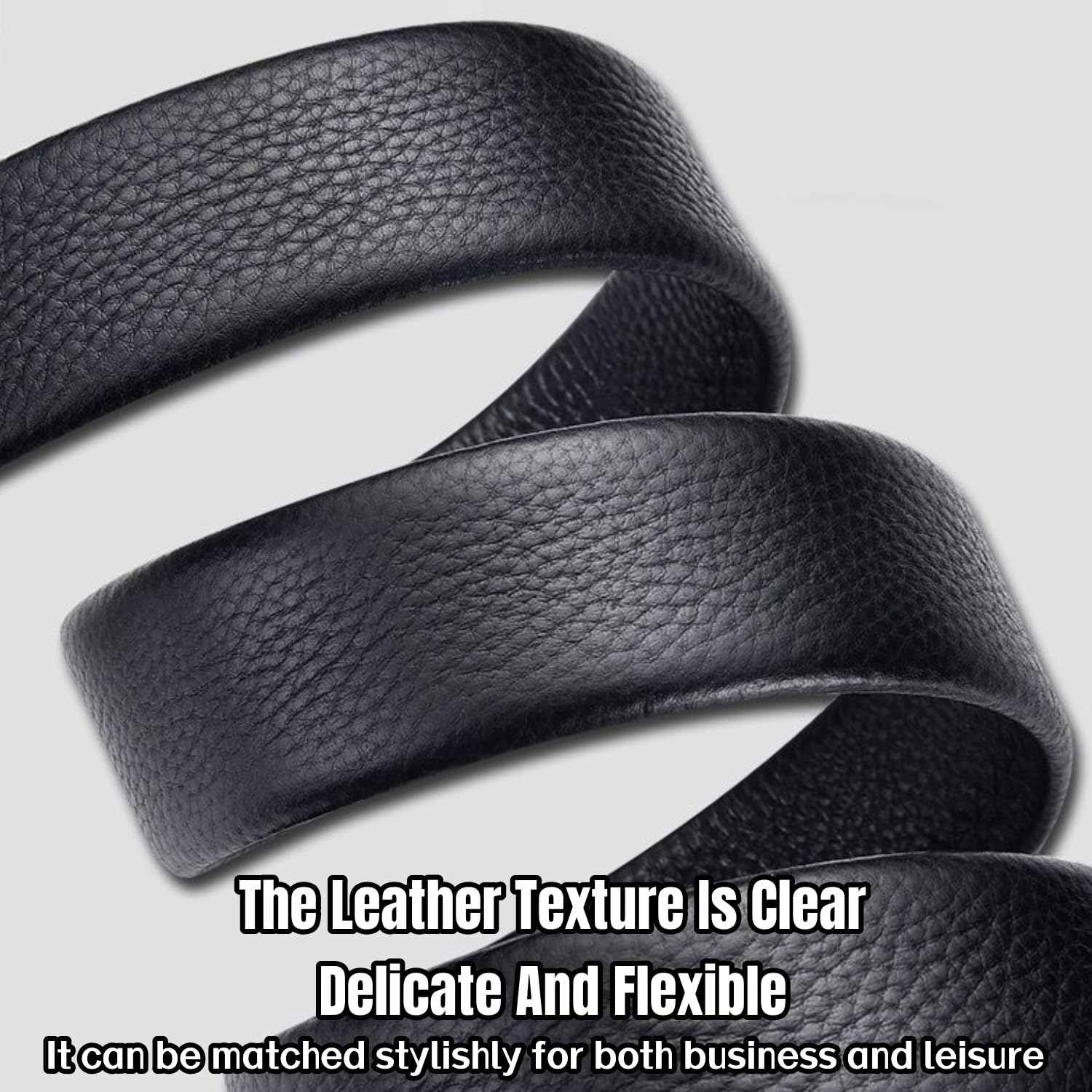 ZHJH Men's Belt Alloy Automatic Buckle PU Leather Inner Lining High quality Men's Belt Suitable for Casual and Business Jeans Luxury Brand Men's Belt