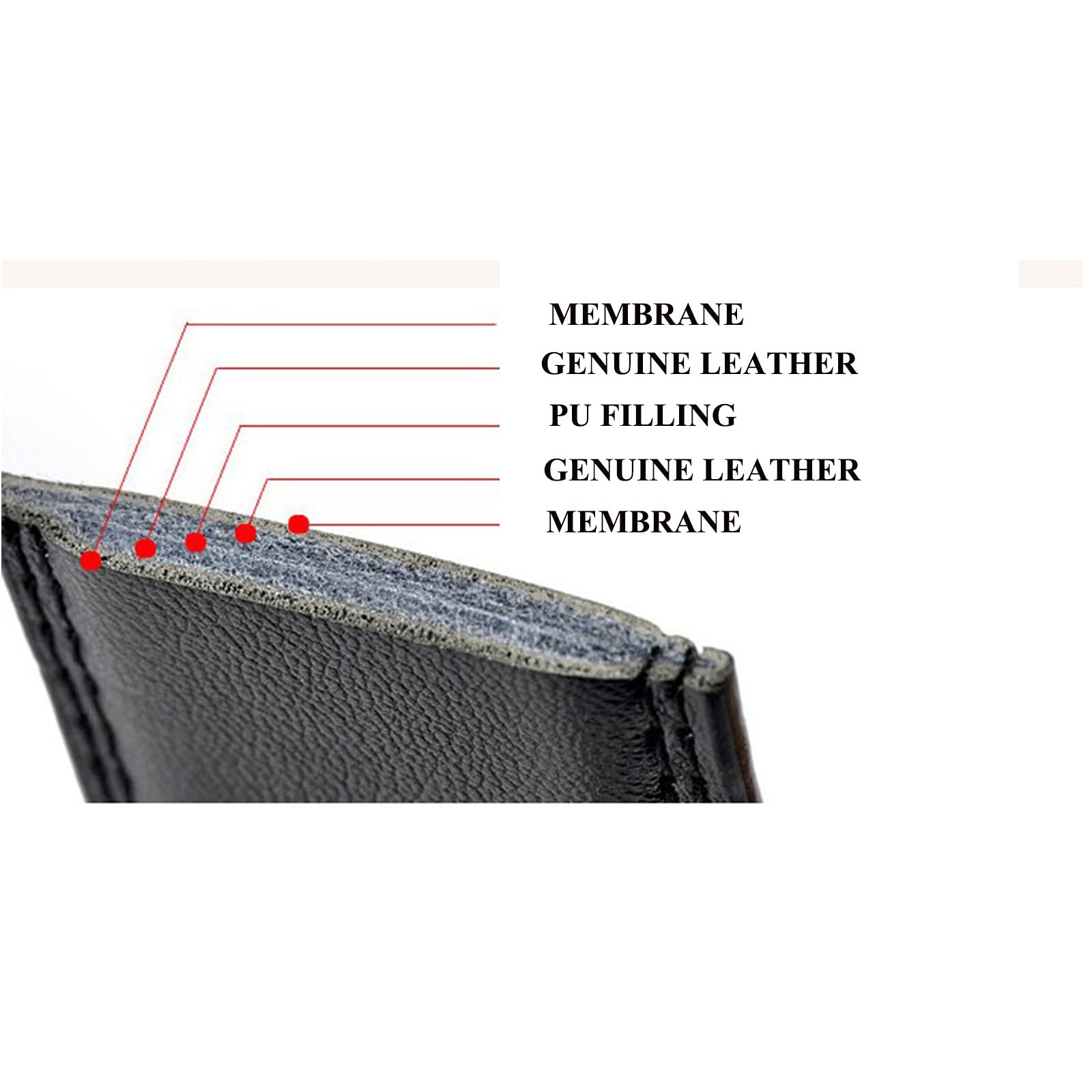 ZHJH Men's Belt Alloy Automatic Buckle PU Leather Lining Wide Belt Black Gold Color High Quality Men's Belt Suitable for Casual and Business Jeans Luxury Brand Men's Belt