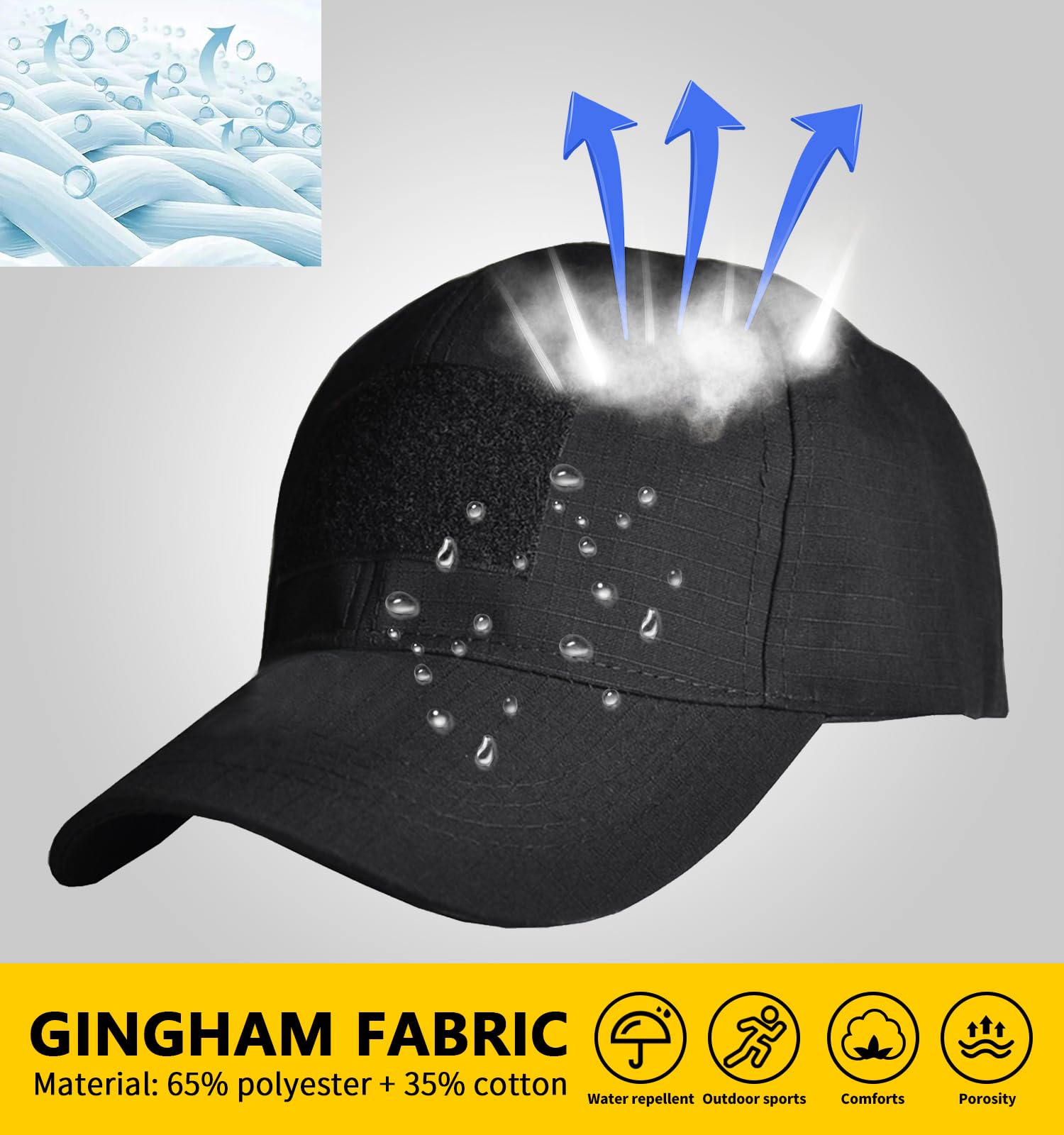 Baseball Cap Men Sun Protection Tactical Camo Hat Military Camo for Camping Camping Hiking Outdoors Sport Adjustable Unisex