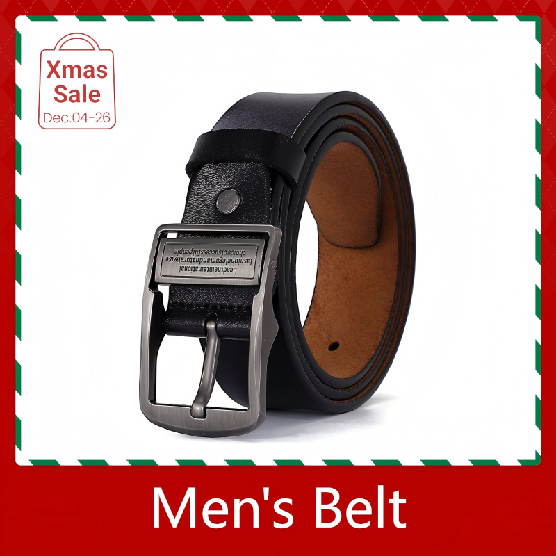 ZHJH Men's Needle Buckle Belt Retro Belt Casual Business Style Minimalist Design PU Material Suitable for Young and Middle aged Fashionable People Multi functional Needle Buckle Design