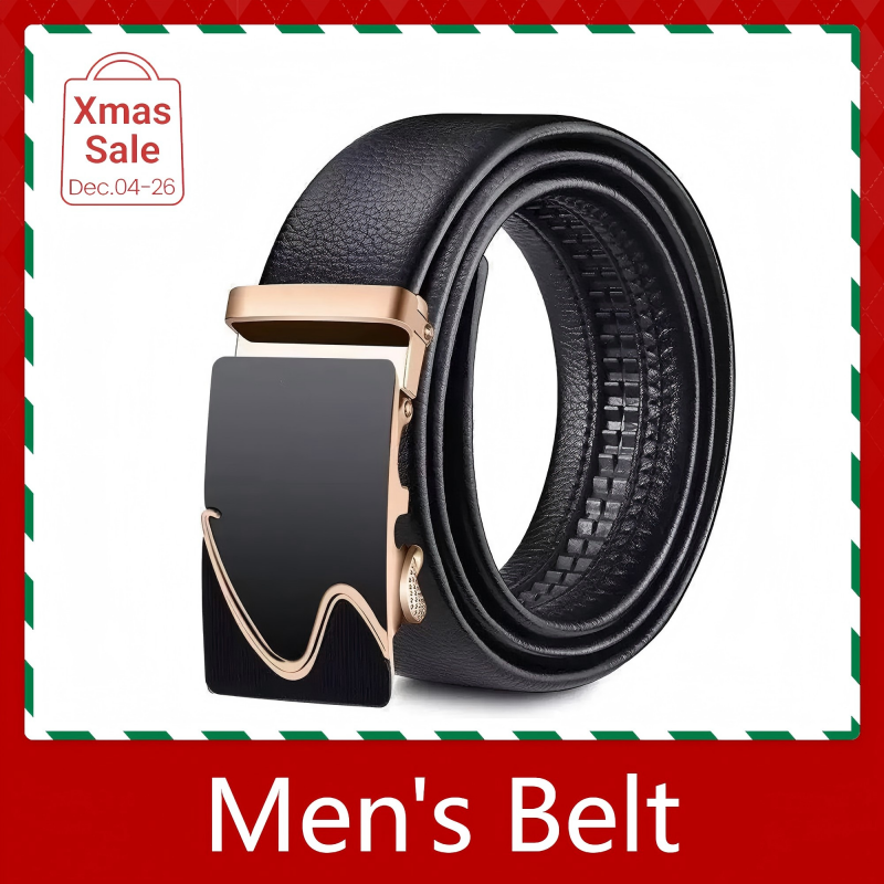 ZHJH Men's Belt  Automatic Fastening Belt  Artificial Leather Interior Liner  High-Quality Men's Belt  Suitable for Casual and Business Jeans  Luxury Brand Men's Belt
