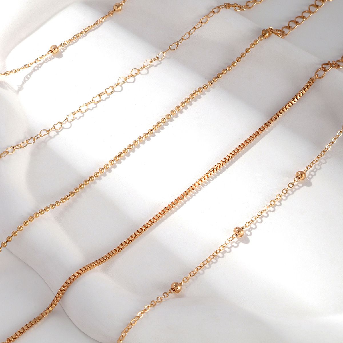 5PCS Bracelet Set Bracelet Women's Retro Love Bracelet Love Bracelet Gold Bracelet Jewelry Accessories Gift For Girlfriend And Lover