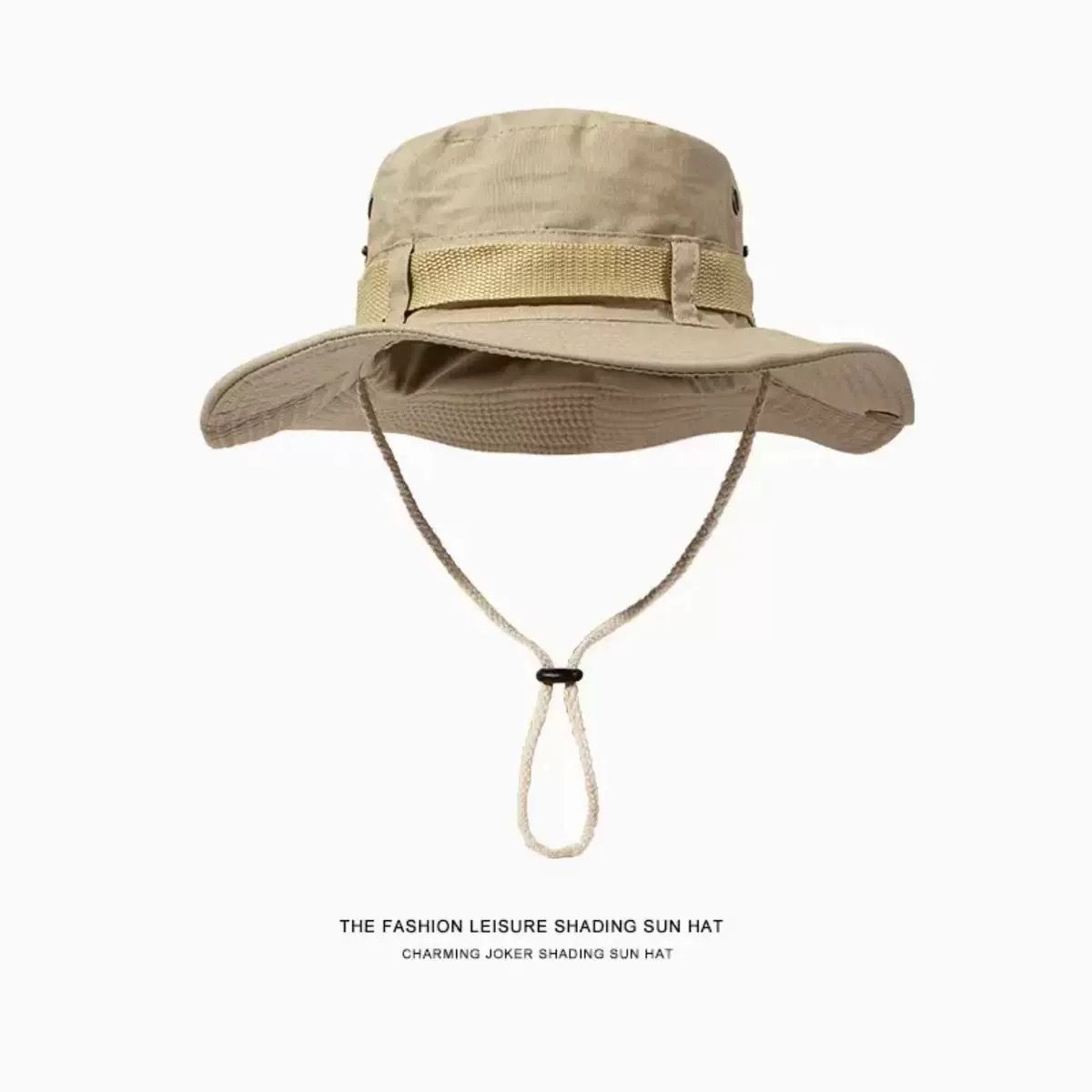 Quick Dry Water Resistant Outdoor Sun Hat Army Green Wide Brim UV Protection Bucket Hat With Adjustable Chin Strap For Hiking Fishing Camping Beach Activities