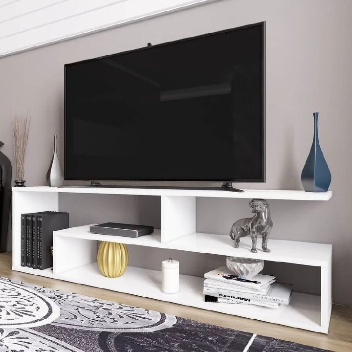 Modern Wooden TV Stand , 4 Feet