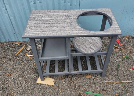Wooden strong Kitchen table with racks