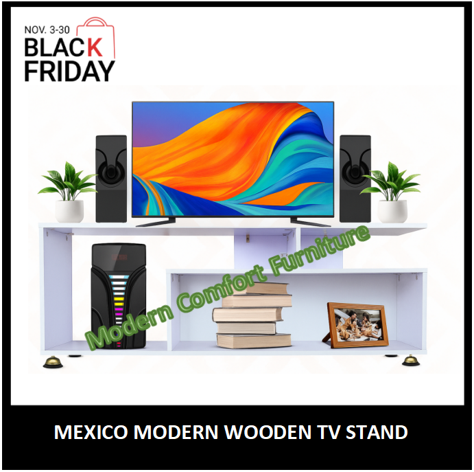 Mexico Modern Wooden TV Stand For Up To 55" TV