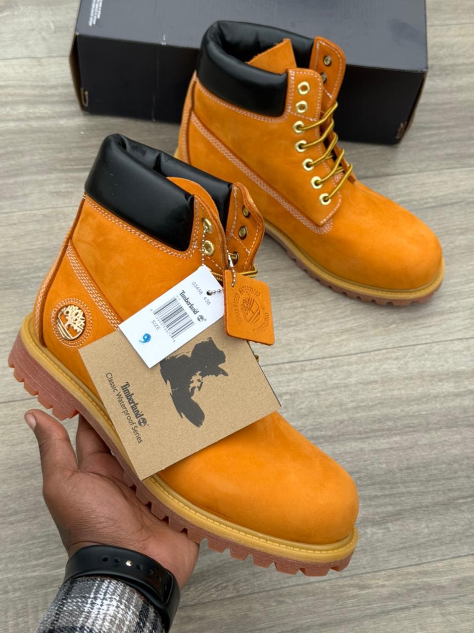 High-Quality Design Leather Men's Timberland Boots – Premium Fashion Lace-Up Boots