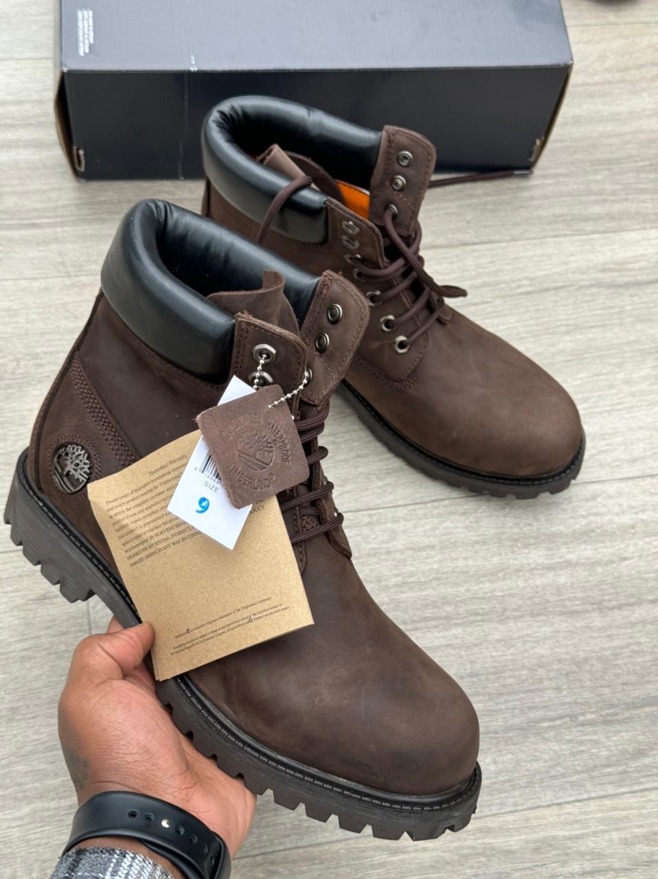 High-Quality Design Leather Men's Timberland Boots – Premium Fashion Lace-Up Boots